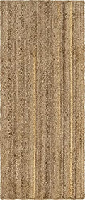 Rugs.com Hand Braided Jute Rug – 6 Ft Runner Natural Flatweave Rug Perfect for Hallways, Entryways - size: 2'6" x 6' (Runner)