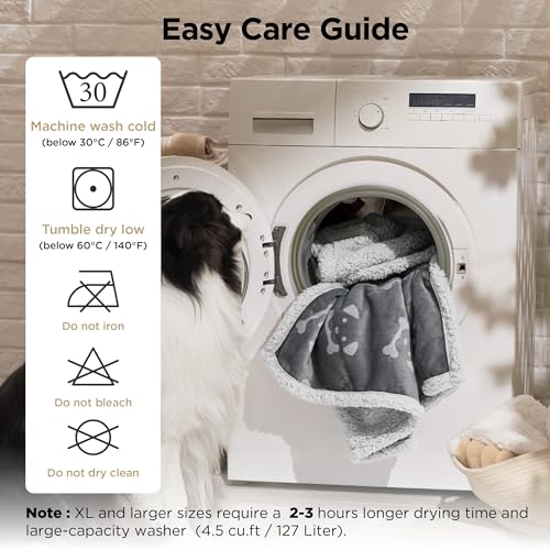 Bedsure Waterproof Dog Blankets for Small Dogs - Soft Print Sherpa Fleece Puppy Cat Blanket Washable, Cozy Plush Reversible Throw Furniture Protector for Pet Kitten Doggy, 25"X35", Anchor Gray - color: Anchor Gray-dog, size: S(25x35")