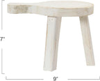 Creative Co-Op Decorative Wood Pedestal, White