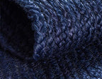 Unique Loom Braided Jute Collection Area Rug - Dhaka (2' 7" x 6' 1" Runner, Navy Blue) - color: Navy Blue, size: 2'7" x 6'1" (Runner)