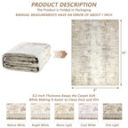 Capslpad 8x10 Abstract Area Rug, Non-Slip Washable Foldable Rug, Low Pile Ultra Soft Non-Shedding, Modern Beige Stain Resistant Large Rug for Living Room, Bedroom, Office, Dining, Room - color: Beige, size: 8' x 10' (Rectangular)