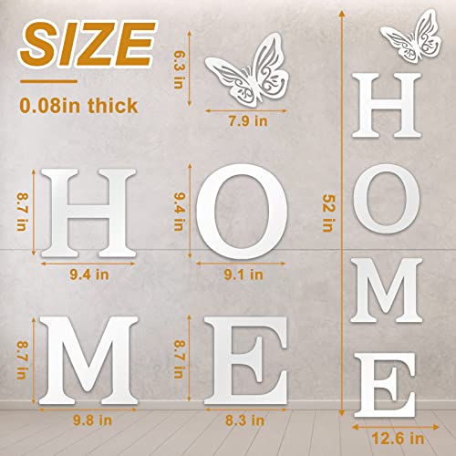 Home Wall Decor,Living Room Wall Decor Home Sign Letters Mirror Wall Stickers,Modern Decals (Silver) - color: Silver