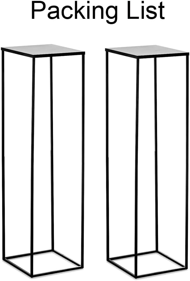 Black Plant Stand Indoor: 39.4” Tall Pedestal Stand for Wedding Centerpieces Party Event Center Pieces Decoration for Table Home Decor 2 PCS