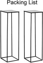 Black Plant Stand Indoor: 39.4” Tall Pedestal Stand for Wedding Centerpieces Party Event Center Pieces Decoration for Table Home Decor 2 PCS