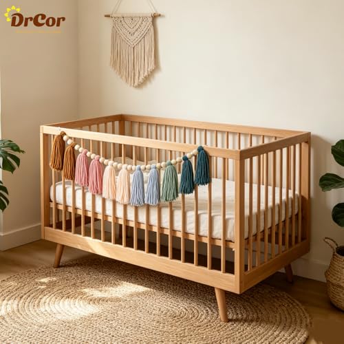 DrCor Boho Tassel Garland – Earth Tone Bulletin Board Decor for Classroom, Nursery, Kids Room, Teacher Classroom Decorations, Back to School, Baby Shower & Birthday Party Backdrop - color: Earth Tone