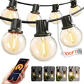 addlon Outdoor String Lights 100FT G40 with APP Control, 54 LED Shatterproof Bulbs, Dimmable Patio Globe Lights Waterproof, Hanging Outside Lighting for Backyard, Garden, Deck, Balcony, Café - size: 100FT(Smart)