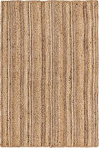 Rugs.com Hand Braided Jute Rug – 4' x 6' Natural Flatweave Rug Perfect for Entryways, Kitchens, Breakfast Nooks, Accent Pieces - size: 4' x 6' (Rectangular)