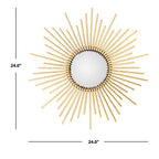Safavieh Home Collection Rosaland 24-inch Gold Sunburst Round Mirror