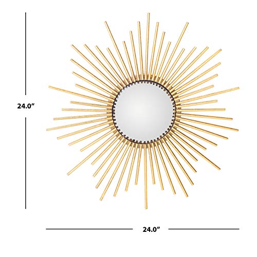 Safavieh Home Collection Rosaland 24-inch Gold Sunburst Round Mirror