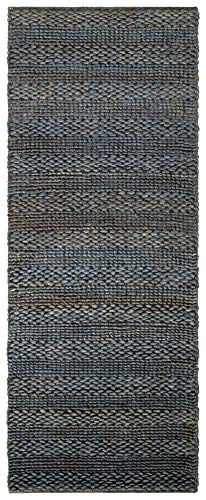 SAFAVIEH Natural Fiber Collection Runner Rug - 2'3" x 6', Grey, Handmade Jute, Braided Woven Design, Ideal for Living Room, Bedroom (NF212G) - color: Grey, size: 2'3" x 6' (Runner)