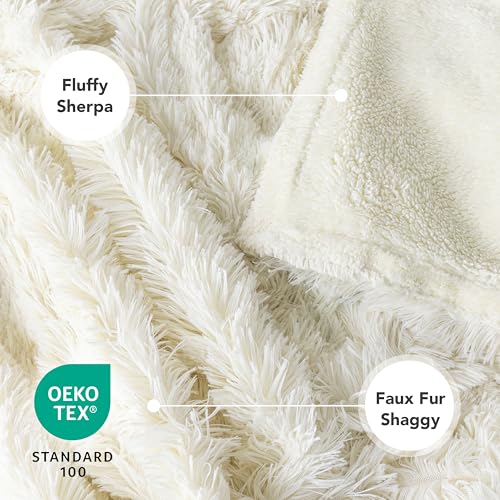 PetAmi Waterproof Dog Blanket for Couch, Bed & Furniture,Reversible Sherpa & Faux Fur Pet Blanket, Leakproof Blanket for Dog Cat, Washable Couch Protector, Soft Calming Pet Throw (40x60, Cream Beige) - color: Beige, size: Large (40x60)