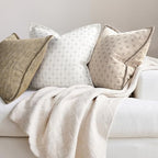 ZWJD Pillow Covers 18x18 Set of 2 Soft Polyester Textured Pillow Covers with Stylish Flange Edge Cozy Farmhouse Throw Pillows for Couch Bed Sofa Living Room - color: Beige, size: 18" x 18" (Pack of 2)