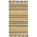 SAFAVIEH Montauk Collection Accent Rug - 3' x 5', Green & Multi, Handmade Boho Stripe Fringe Cotton, Ideal for High Traffic Areas in Entryway, Living Room, Bedroom (MTK901G) - color: Green/Multi, size: 3' x 5' (Rectangular)