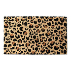 DII Colorful Design Natural Coir Doormat, 18x30, Leopard Spots