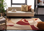 SAFAVIEH Rodeo Drive Collection Accent Rug - 3'6" x 5'6", Beige & Multi, Handmade Mid-Century Modern Abstract Wool, Ideal for High Traffic Areas in Entryway, Living Room, Bedroom (RD845A) - color: Beige/Multi, size: 3'6" x 5'6" (Rectangular)