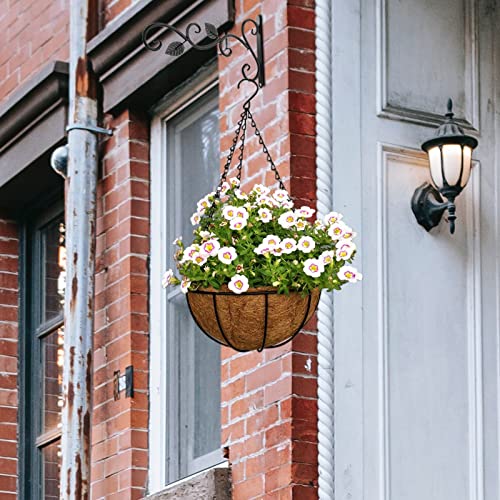 Legigo 6 Pack 14 Inch Hanging Basket Coco Liners Replacement, 100% Natural Round Coconut Coco Fiber Planter Basket Liners for Hanging Basket Flowers/Vegetables - color: 6pcs, size: 14 Inch