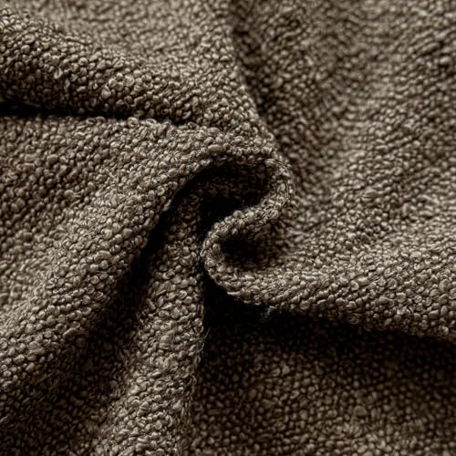 Foindtower Pack of 2 Textured Boucle Throw Pillow Covers Accent Solid Decorative Pillow Cases Cozy Woven Couch Cushion Case for Chair Sofa Bedroom Living Room Home Decor 20x20 Inch Light Brown - color: Brown, size: 20" x 20" (Pack of 2)