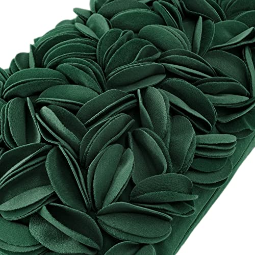 KINGROSE 3D Floral Throw Pillow Case Home Decorative Pillow Cover Soft Cushion Cover Sofa Couch Bed Living Room 12 x 20 Inches Dark Green - color: Dark Green - Persian Velvet