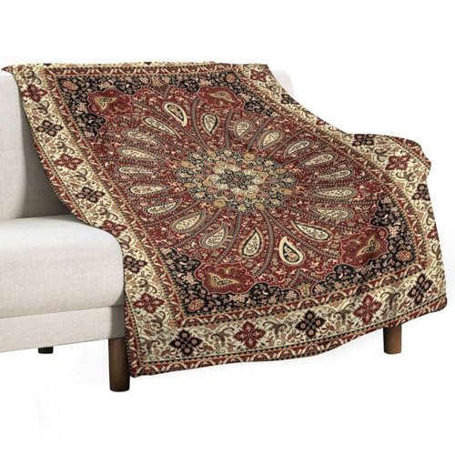 Boho Throw Blanket,Traditional Oriental Tribal Pattern Soft Throw Blanket for Couch Sofa Camping Office Travel Home Bedroom Decor All Seasons 30"x40" - color: Boho-13, size: 30x40in