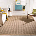 SAFAVIEH Area Rug 10x14 - Natural Fiber Collection - Large - Natural & Beige, Seagrass, Herringbone Pattern with Border (NF115A) - color: Natural/Beige, size: 10' x 14' (Rectangular)