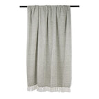 DII Woven Throw Collection 100% Cotton, Basketweave, 50x60, Artichoke Green - color: Artichoke Green, size: 50x60"