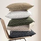 ZWJD Pillow Covers 18x18 Set of 2 Soft Polyester Textured Pillow Covers with Stylish Flange Edge Cozy Farmhouse Throw Pillows for Couch Bed Sofa Living Room - color: Beige, size: 18" x 18" (Pack of 2)