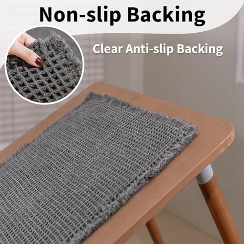 Waffle Bath Mat - Boho Bathroom Rugs Non Slip Washable, Super Absorbent & Quick Dry, Soft Bath Mat Farmhouse Bathroom Decor, 20'' x 32'', Dark Grey - color: Dark Grey, size: 20'' X 32''