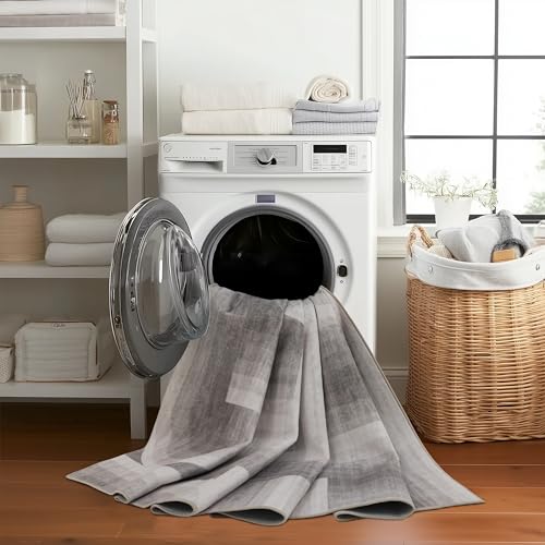 ReaLife Rugs Machine Washable Area Rug Runner - Living Room Bedroom Bathroom Kitchen Entryway Office - Non-Slip Baking Low Pile Stain Resistant Premium - Modern Geometric - Lyra - Beige 2'6" x 6' - color: Lyra - Beige, size: 2'6" x 6' (Rectangular)