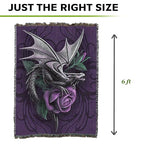 Pure Country Weavers Dragon Beauty Woven Blanket by Anne Stokes - Fantasy Gift Cotton Tapestry Throw - Made in The USA - 72" x 54" - color: Beauty, size: 72" x 54"