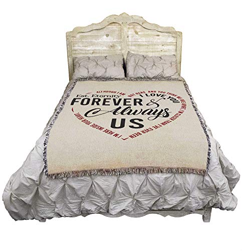 Pure Country Weavers I'm Here Inside Your Heart Blanket - I Love You Forever and Always Us - Sympathy Bereavement Gift Tapestry Throw Woven from Cotton - Made in the USA (72x54) - color: Inside Your Heart, size: 72" x 54"