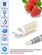 Ziomitus No Flicker G9 Led Bulbs Dimmable Daylight 6000K,Replace 40W 50W 60W Halogen,AC120V Dimmable G9 6W LED Cool White for Chandelier Pendant Ceiling Lamp(5Pack) - color: Daylight White, size: 6 Watts