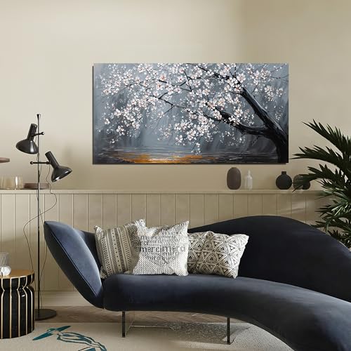 Canvas Wall Art Decor Modern Botanical Wall Art Prints Art Work For Flower Wall Decor Black And White Floral Wall Art Pictures For Living Room Bedroom Office Decor 20"X 40" Artwork For Walls - color: XY-01P, size: 40"L x 20"W