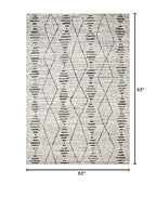 Loloi Kamala Collection KAM-02 Charcoal/Dove 5'-3" x 7'-9" Area Rug - color: Charcoal / Dove, size: 5'3" x 7'9" (Rectangular)