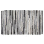 Ramanta Home Hand Woven 100% Cotton Rag Rug 3'x5' - Charcoal, Recycled Rugs, Boho Farmhouse Rugs for Living Room, Dinning Room, Kitchen, Entryway, Bedroom Rug - 36"x60" - color: Charcoal, size: 3 x 5 feet