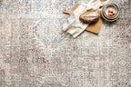 Loloi Chris Loves Julia Jules Collection JUL-07 Natural/Ocean 7'-6'' x 9'-6'', .13" Pile Height, Area Rug - color: Natural / Ocean, size: 7'6" x 9'6" (Rectangular)