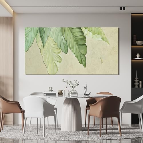 Canvas Wall Art Decor Modern Green Wall Art Prints Wall Art Pictures for Living Room Art Work for Wall Decor Boho Botanical Wall Art Decorations Artwork for Walls Bedroom Office Decor 20" X 40" - color: XY-01A, size: 40"L x 20"W