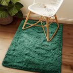 Awaytail Fluffy Lightweight 2x3 Feet, Blackish Green Under Desk Rug, Upgrade Anti-Skid Rectangular Rug for Boys Room - color: Blackish Green, size: 2' x 3' (Rectangular)