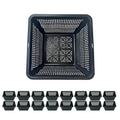 16 Pcs 9 Inch Square Aquatic Plant Baskets for Hydroponics Water Garden Plant Pots Black Plastic Mesh Basket Plastic Mesh Pond Containers for Live Aquarium Plants - style: 9" Square-16 PCS