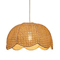 Arturesthome Indoor Hanging Ceiling Light Fixture, Hand Woven Pendant Lamp Chandelier for Kitchen Dining Room Living Room Bedroom Hallway D19.6″*H 11″ - size: 19.6" * 11"