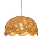 Arturesthome Indoor Hanging Ceiling Light Fixture, Hand Woven Pendant Lamp Chandelier for Kitchen Dining Room Living Room Bedroom Hallway D19.6″*H 11″ - size: 19.6" * 11"
