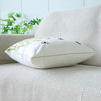 vctops Farmhouse Pampas Grass Cotton Tufted Throw Pillow Cover Boho Embroidery Pillowcase Soft Square Cushion Case for Sofa Couch Bed Chair (Khaki,18"x18") - color: Khaki