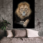 Jaccaws 3D Lion Wall Art, African Lion Wall Tapestry, 59''x79'' for Bedroom & Living Room Decor