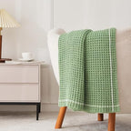 WESHIONGOO Throw Blanket for Couch Soft Knit Throw Blanket with Chenille Yarn Non-Shedding, Chenille Blanket for Living Room Bed Sofa(Sage Green, 50"*60") - color: Sage Green