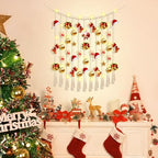 Macrame Hanging Photo Display Boho Wall Decor with String Lights Wooden Beads Garland Picture Frame Collage Holder with 45 Clips for Room, Bedroom, Dorm, Christmas Teenage Teen Girl Gifts (Beige, Large) - size: Large