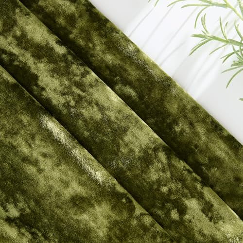 MIULEE Velvet Throw Pillow Covers Set of 2, Soft Neutral Decorative Spring Pillow Cases with Luxurious Textured Vintage Cushion Covers for Home Decor Couch Sofa Bed, Olive Green 18x18 inch - color: Olive Green, size: 18" x 18" (Pack of 2)