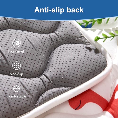 Odorless Premium Foam Baby Play Mat 4ft x 6ft, Soft Microfiber Fabric Crawling Mat for Floor- Comfortable and Hypoallergenic, Non-Slip Cushioned Floor Playpen mat for Infants,Babies,Toddlers - color: A- Fun Dinosaur, size: 72" X 48"