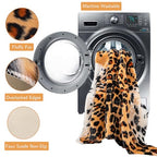 Huichenxing2021FURSTORE Leopard Print Rug, Cheetah Rug 5.3ft x 6.7ft Large Faux Cowhide Skin Mat Animal Print Area Rugs for Living Room Bedroom Nursery Home Office Brown - color: Brown Leopard 78.7"l X 63" W