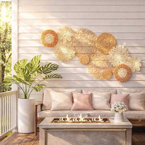 11-Piece (Vivid) Boho Wall Basket Decor – Handmade Woven Wall Baskets, Bohemian Farmhouse Wall Art, Rustic Hanging Basket Set for Living Room, Bedroom & Kitchen summer decoration - style: vivid