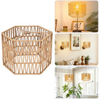 Rattan Lamp Shades, Large Lamp Shades for Table Lamps, Boho Lampshades for Floor Lamps, 12.8"Natural Wicher Shade Replacement, Assembly Required