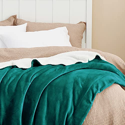 Bedsure GentleSoft Sherpa Fleece Throw Blanket for Couch, Non-Heated, Thick and Warm Throw for Women and Men, Soft Fuzzy Plush Blanket for Winter, Room Home Decor Gifts, Forest Green, 50x60 Inches - color: 04 - Forest Green, size: Throw (50" X 60")